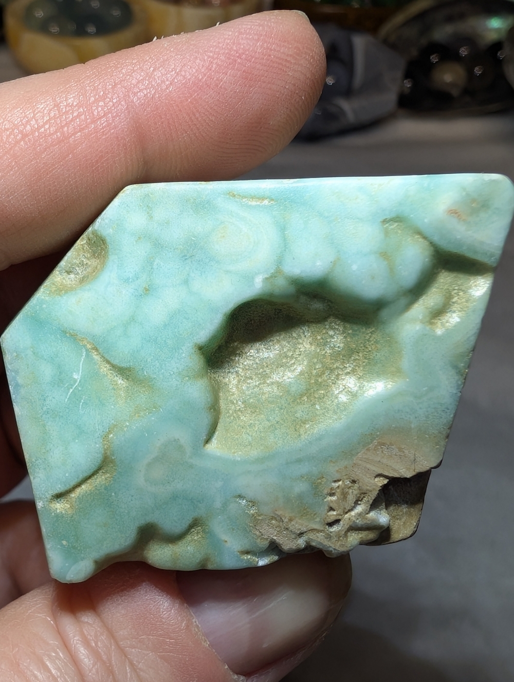 Blue Aragonite Freeform